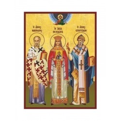 Άγιος Νικόλαος Αρχιεπίσκοπος Μύρων, Θεοδώρα Βυζαντινή και Σπυρίδων Τριμυθούντος