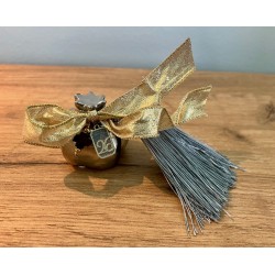 Κεραμικό ρόδι ασημί