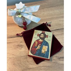 Χριστός Παντοκράτωρ και ρόδι κεραμικό